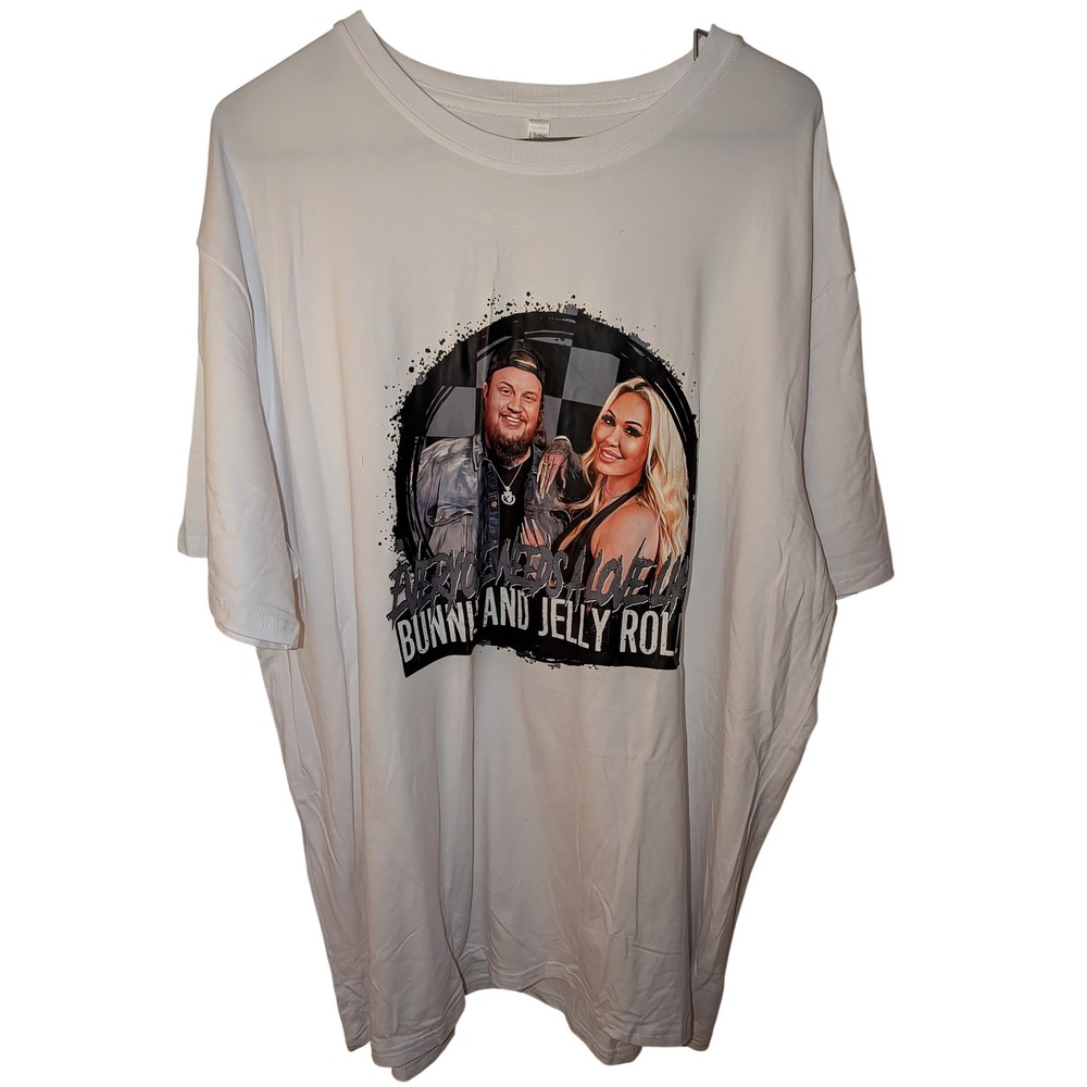 Royal Avalon Jelly Roll Bunnie XO Graphic Tee White UPF 50+ Mens 2XL T-Shirt